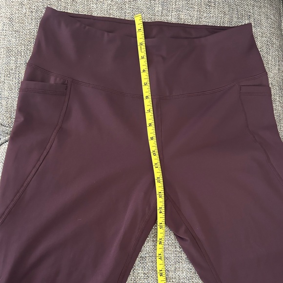 Zella Deep Plum/Maroon Fleece Leggings - Picture 6 of 7